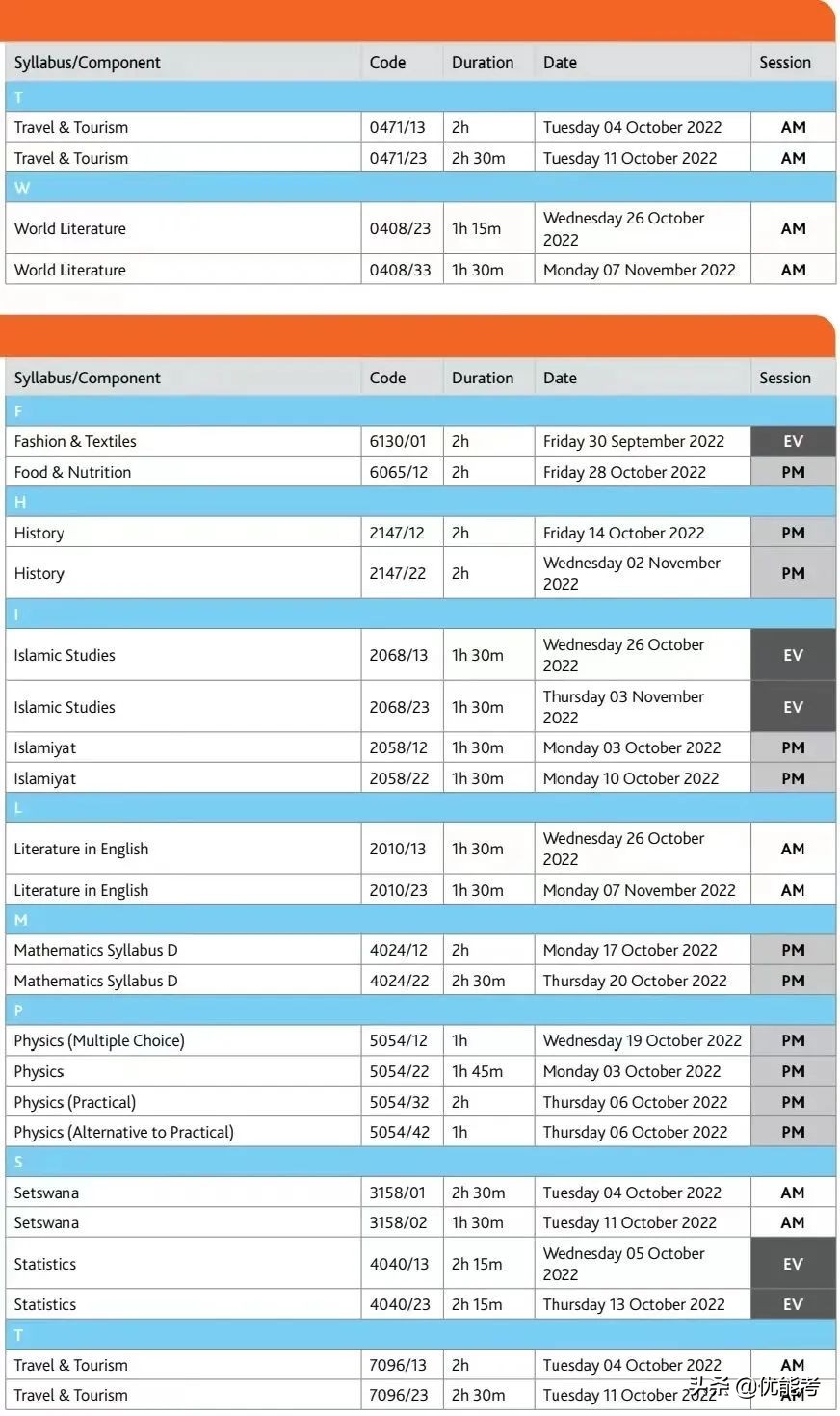 CAIE爱德思公布2022-2023秋季考试安排，收藏再看