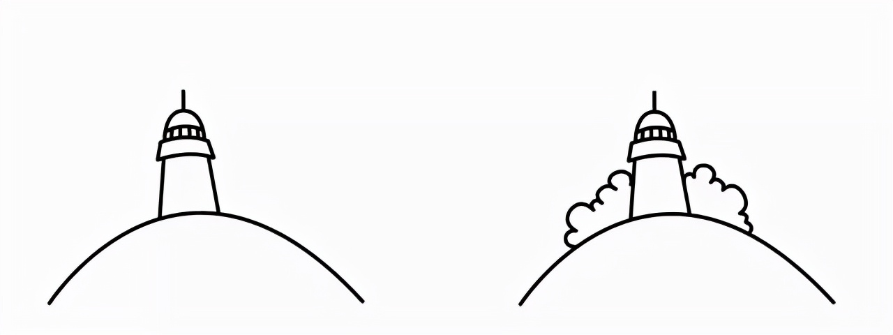 三分钟儿童春天风景简笔画马克笔,海边椰树风景简笔画图片大全