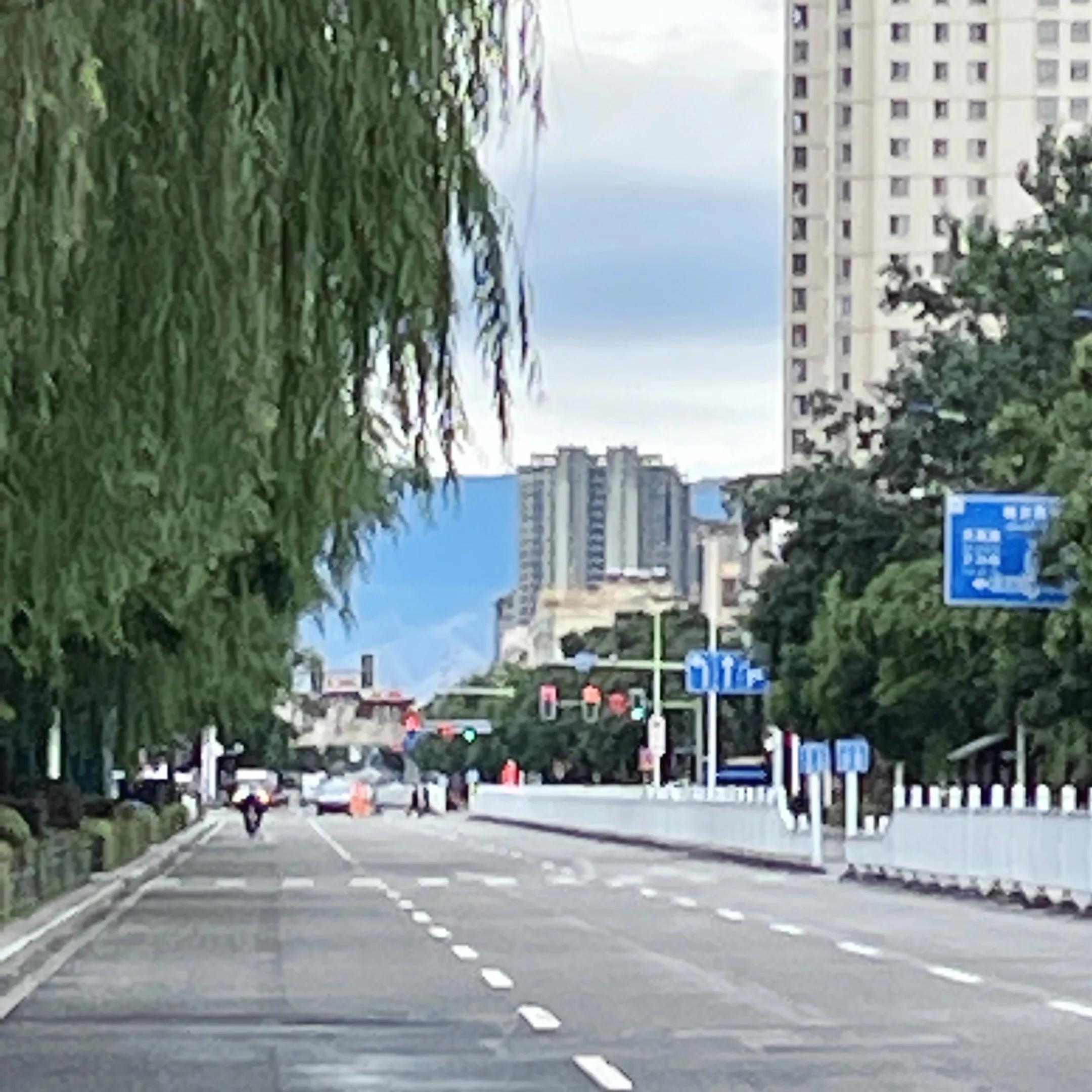 蓝天如净洗碧树映蓝天红日正升起元姆