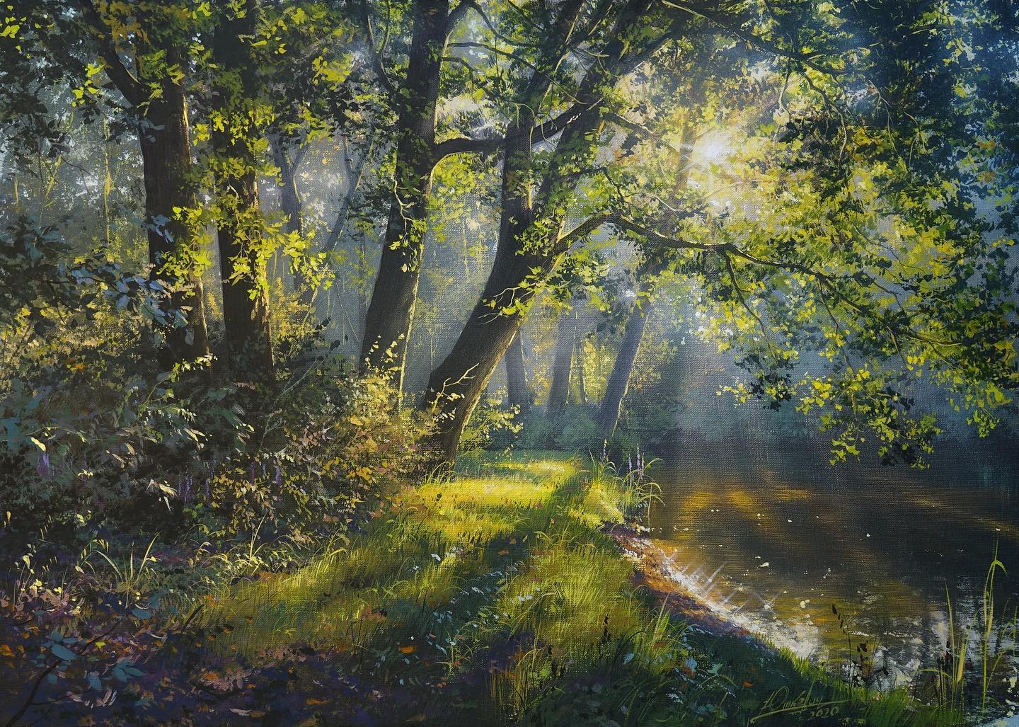 画家维克多风景画图片,维克多丙烯风景画颜料