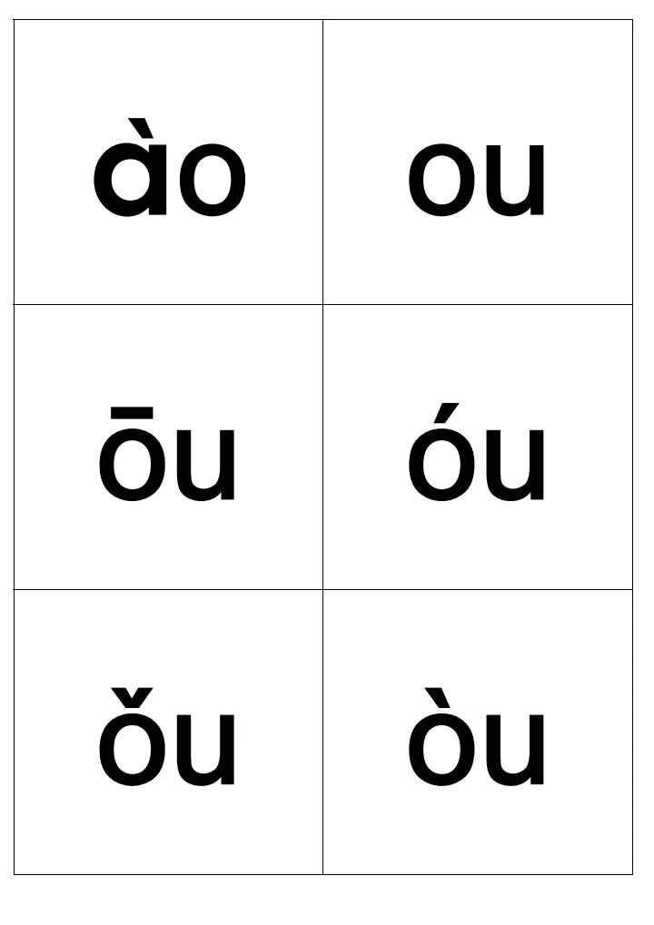 小学汉语拼音字母表全套,儿童学拼音字母带声调