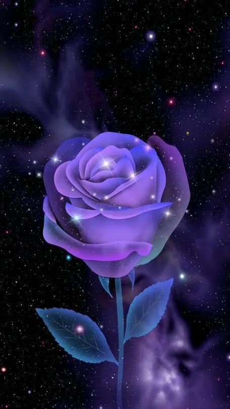 蓝色妖姬花束壁纸,花朵壁纸蓝色