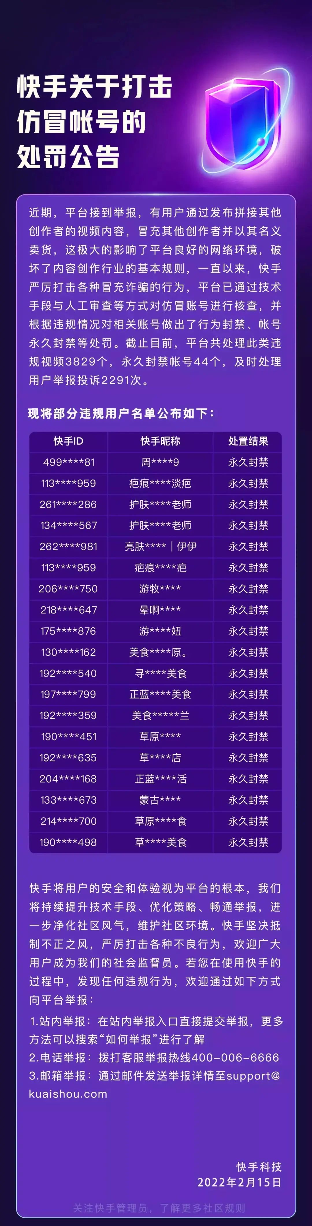 2022年快手直播年度百位人员名单,2023年快手百大主播名单