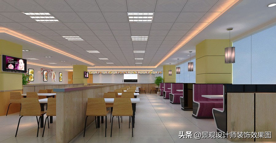快餐厅设计图纸,快餐厅设计案例效果图