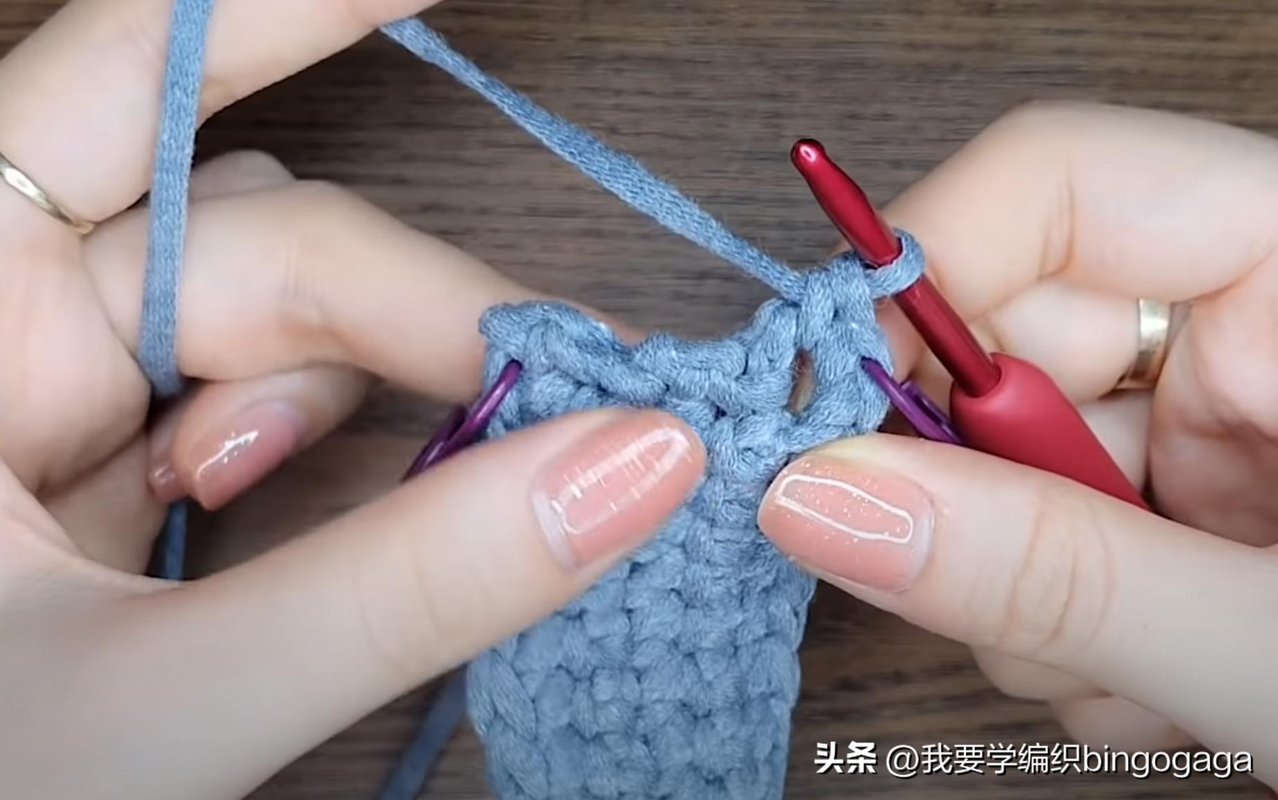 夏季包包钩织教程腋下包,钩包教程简单腋下包