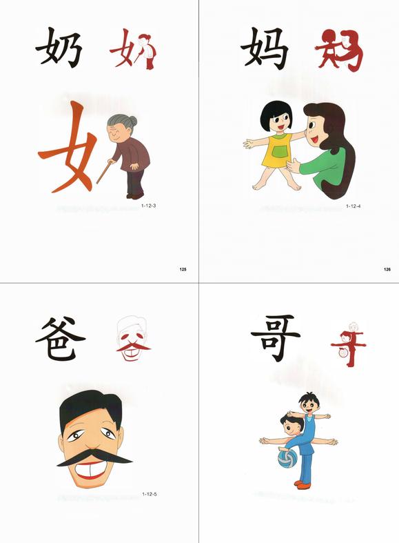 识字卡片3-6岁早教趣味识字全套,幼儿启蒙象形识字卡