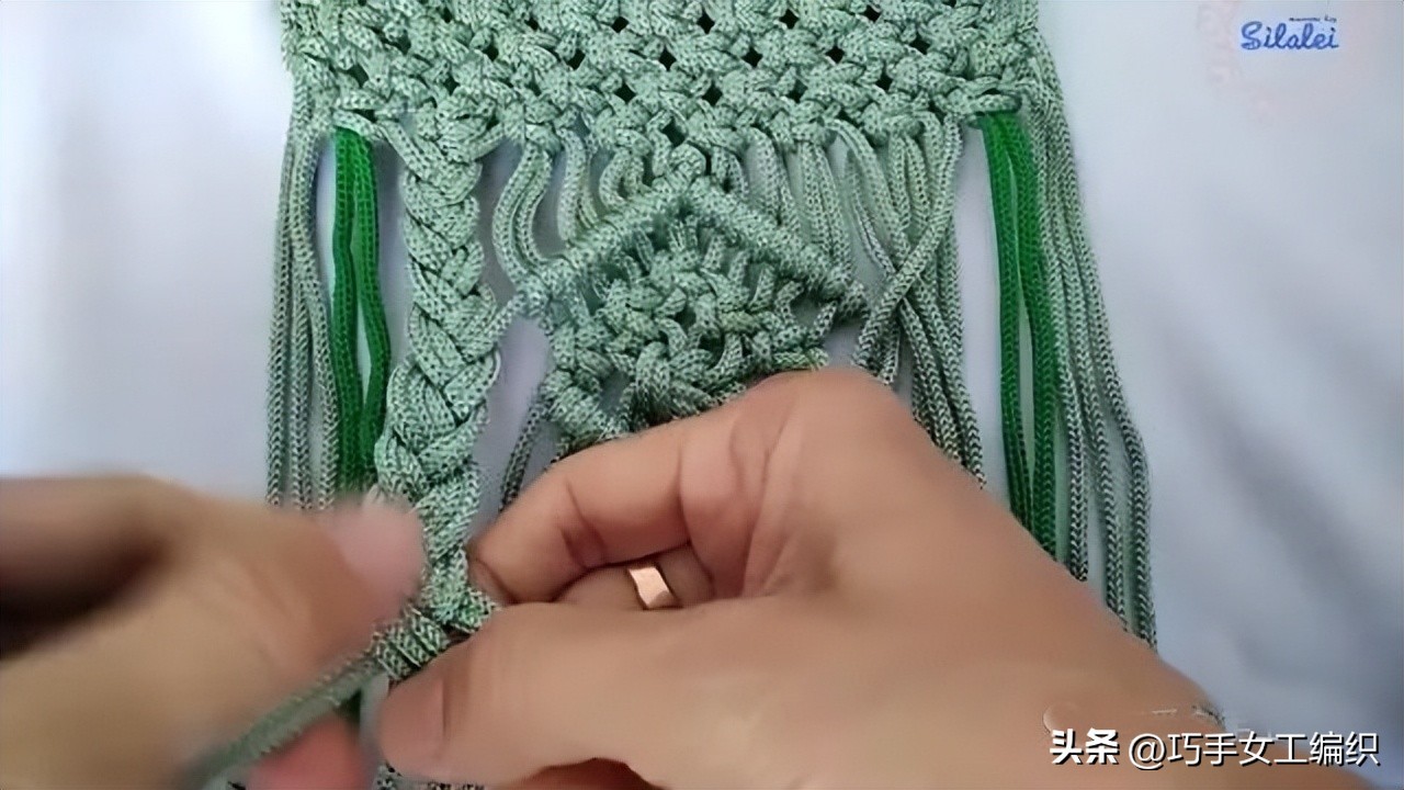 自己用绳子编一个东西,绳子编小包教程