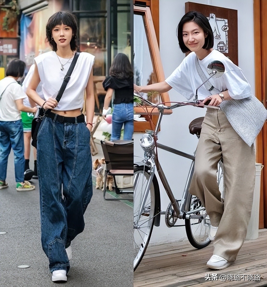 上海街拍穿搭长裤长裙,被杭州女生的街拍惊艳了