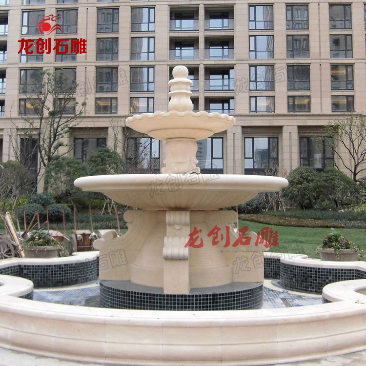 石材雕塑喷泉效果图,不锈钢景观水钵喷泉制作