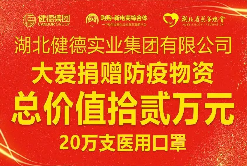 健德集团·购购平台·大爱防疫·捐赠物资·助力江城·政企同心