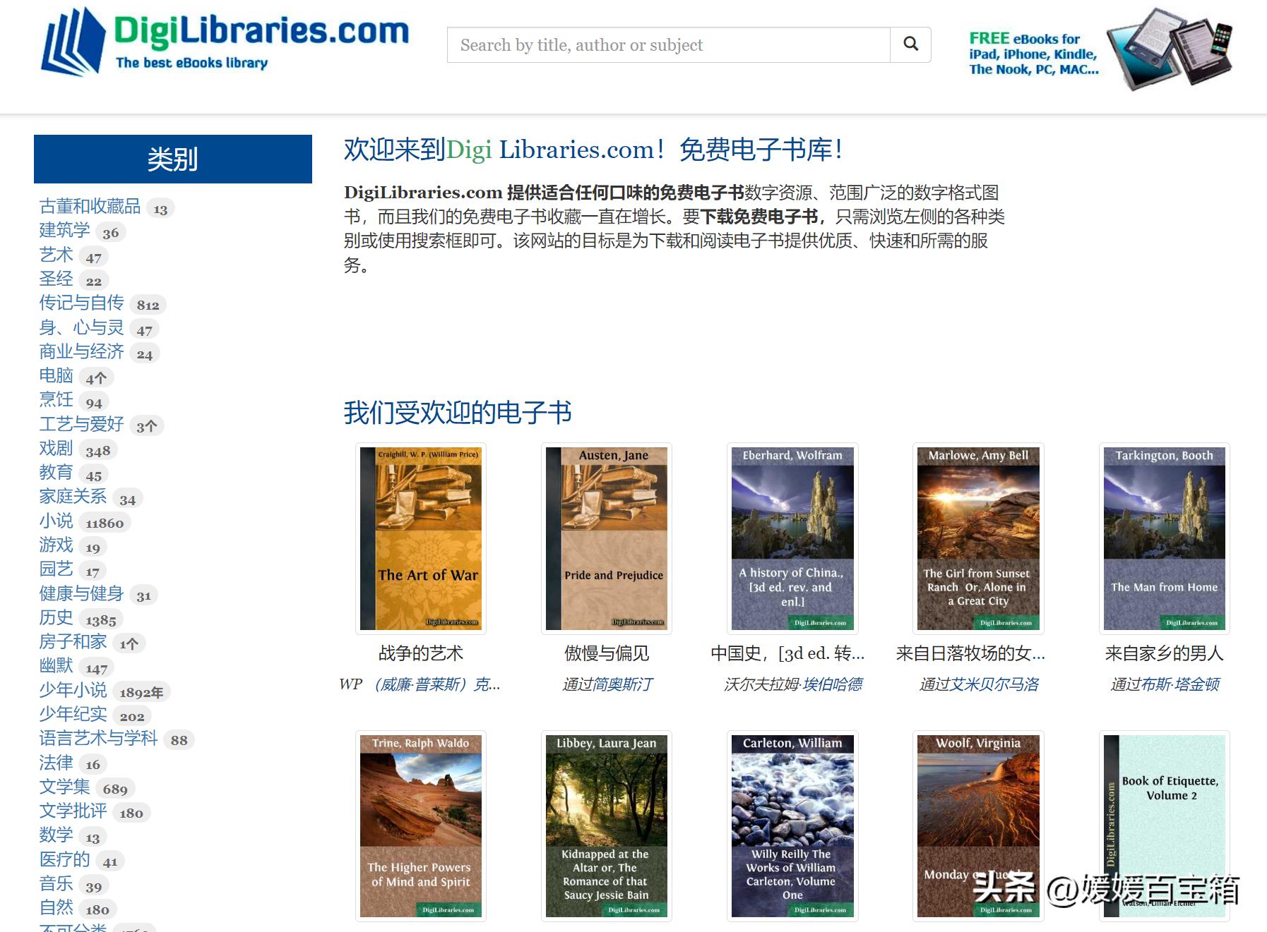 十个免费英文原版电子书网站,英文书籍网站大全