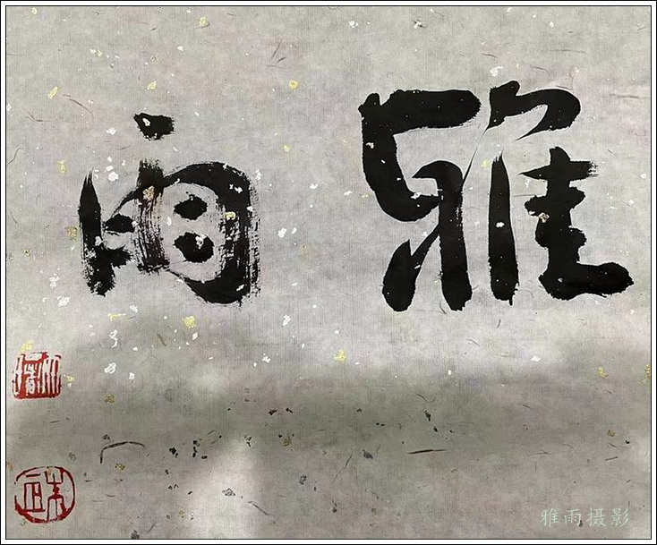 雅雨书屋喜迎朱天曙教授赠题匾额印章