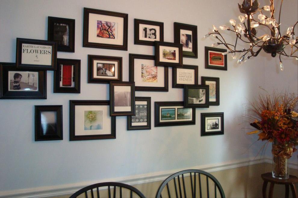 三张照片墙的设计和摆放,照片展示墙设计