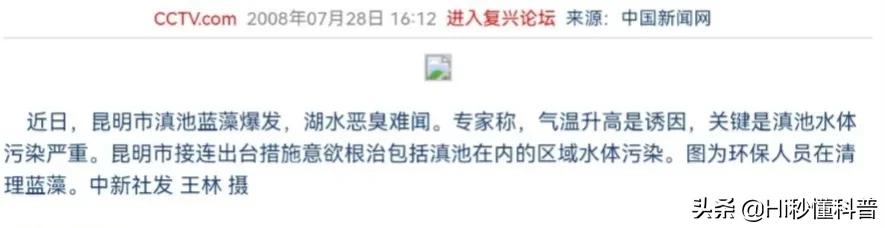 滇池被污染的原因,滇池污染最严重的时候