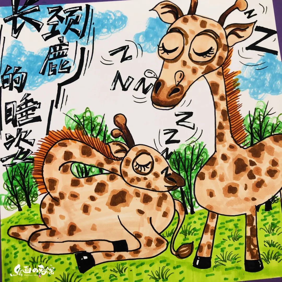 长颈鹿为什么站着睡着,长颈鹿睡着的样子