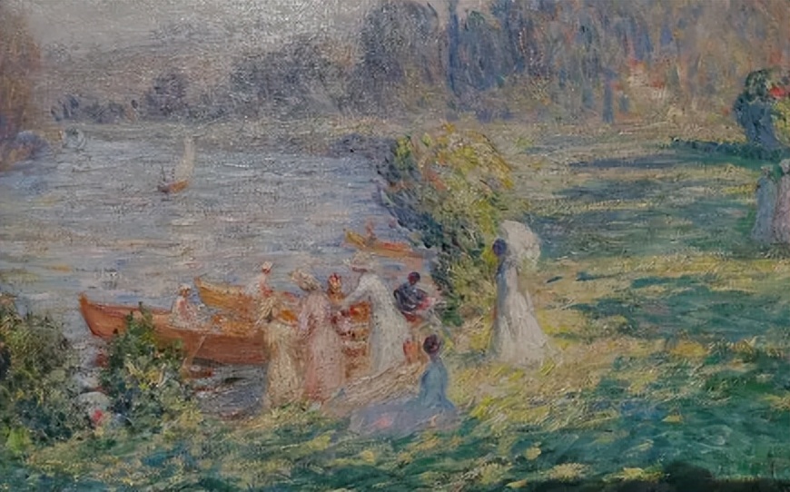 田园山水印象主义油画,关于意大利文化的美术作品