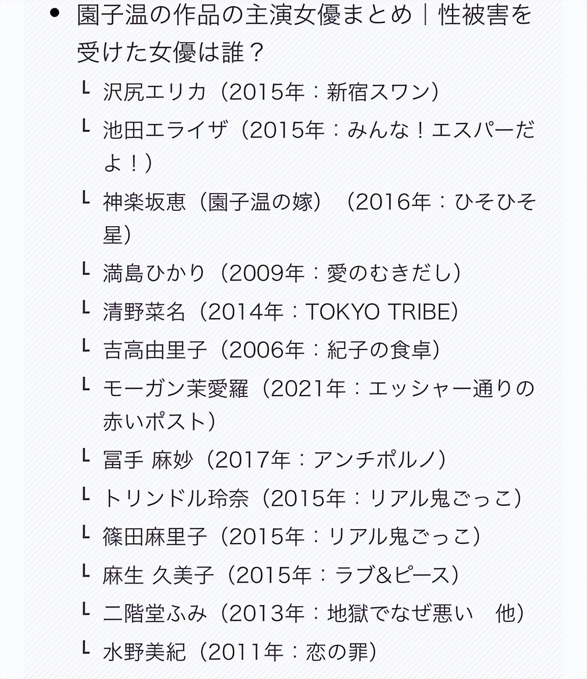 肯*光脱**就给角色！日本N号房事件被曝光，扒一扒导演园子温的恶行