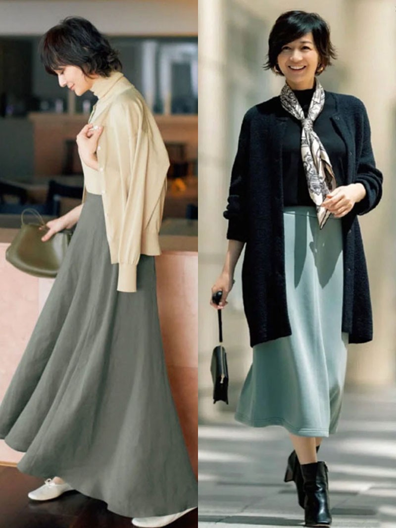 50多岁的日本模特富冈佳子,50岁日本女性富冈佳子冬季穿衣