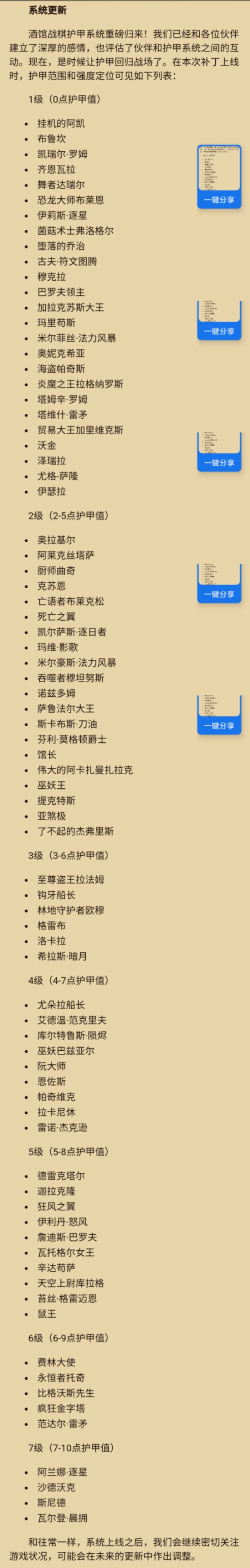 酒馆战棋护甲系统重磅归来，理财鱼、蜘蛛移除，一本流严重削弱