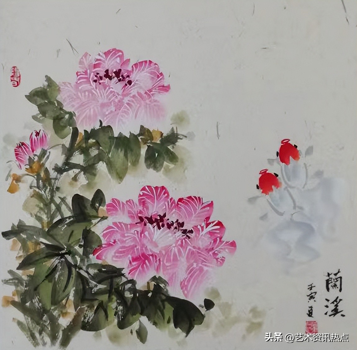 名家推荐|画家李维娜，惟妙惟肖婀娜多姿之芙蓉图