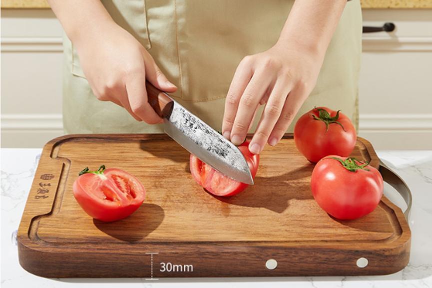 紫金乌檀木菜板开板,紫金檀木菜板好吗