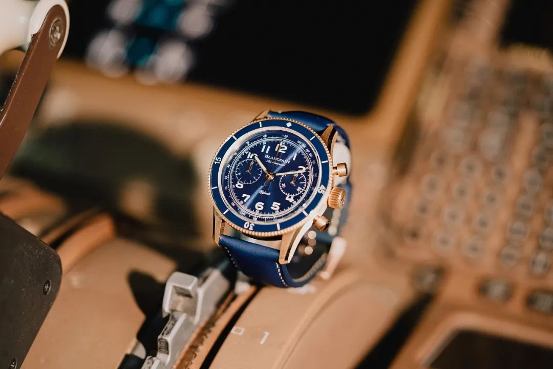 宝珀空军司令玫瑰金上手效果,宝珀空军限量计时表