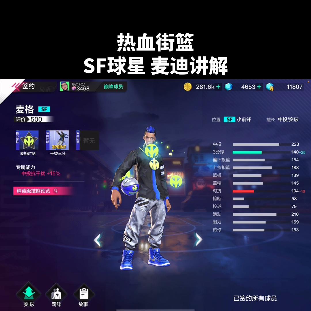 热血街篮13分致敬麦迪,热血街篮大师兄介绍麦迪