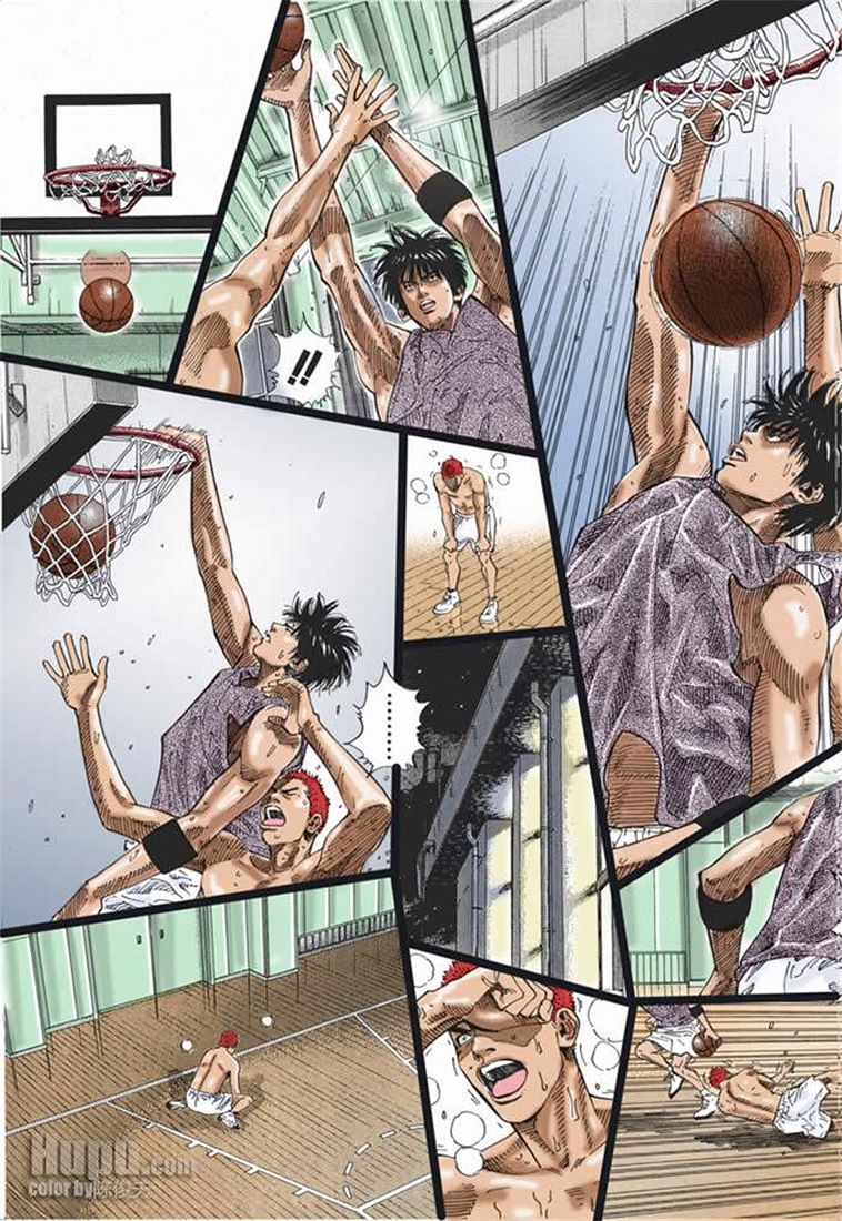 流川枫对战泽北漫画,流川vs泽北灌篮高手