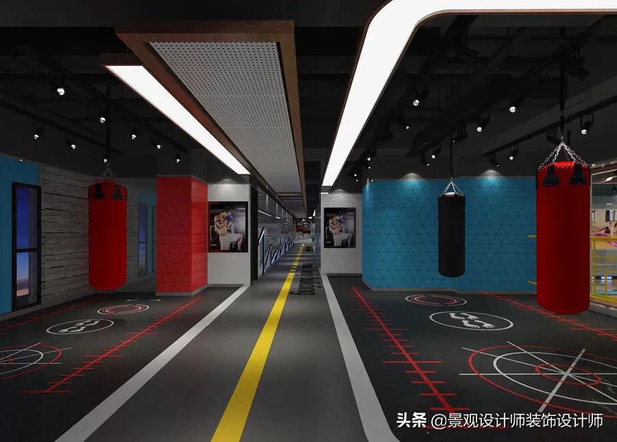 健身房设计效果图费用,大型健身房设计方案效果图