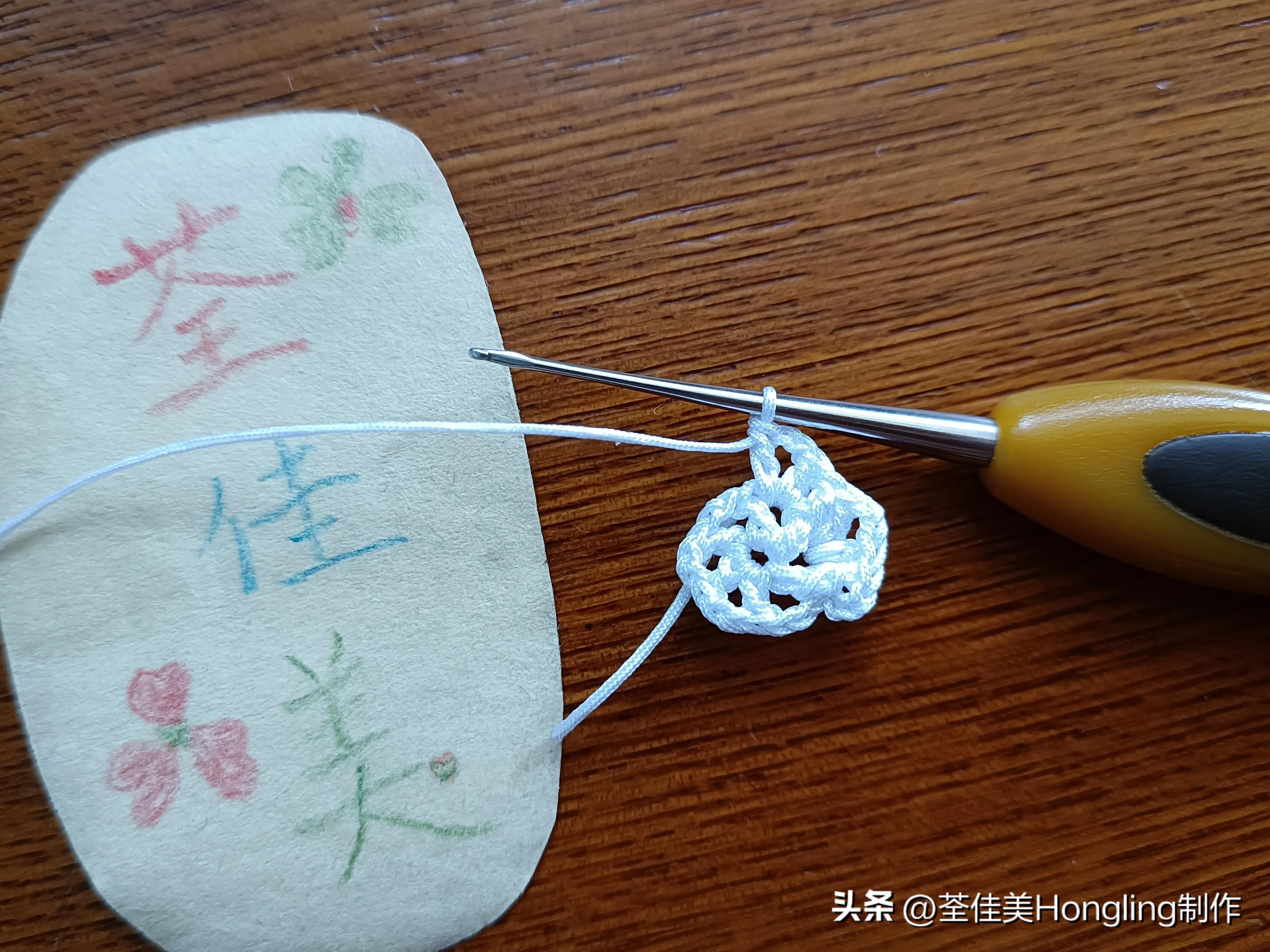 钩针钩织网格花样视频教程,钩针钩织菱形网格花样视频教程