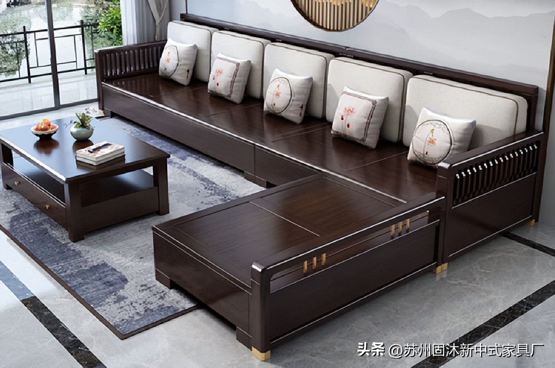 江苏实木中式沙发,中式实木整装沙发