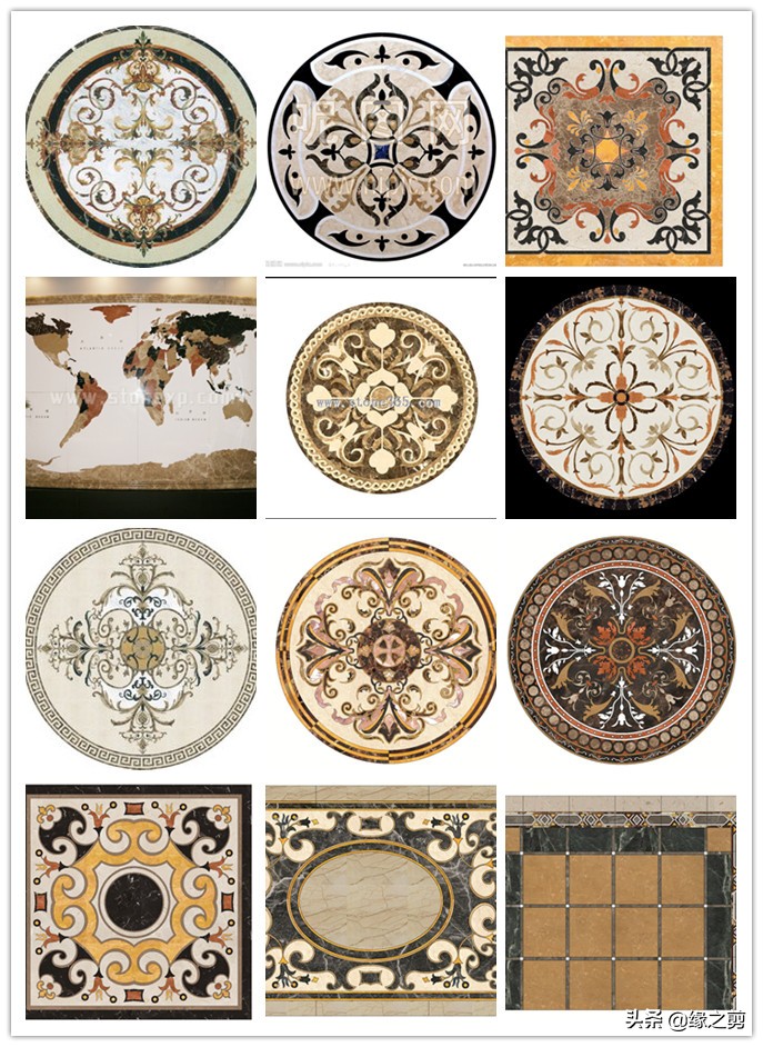 260平方水刀拼花客厅效果图,别墅水刀拼花