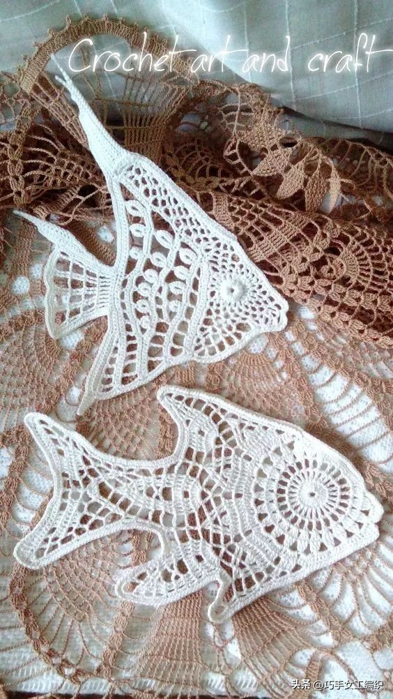 她只用零线就把鱼钩出了百变的花样，还超实用，真是太聪明了！