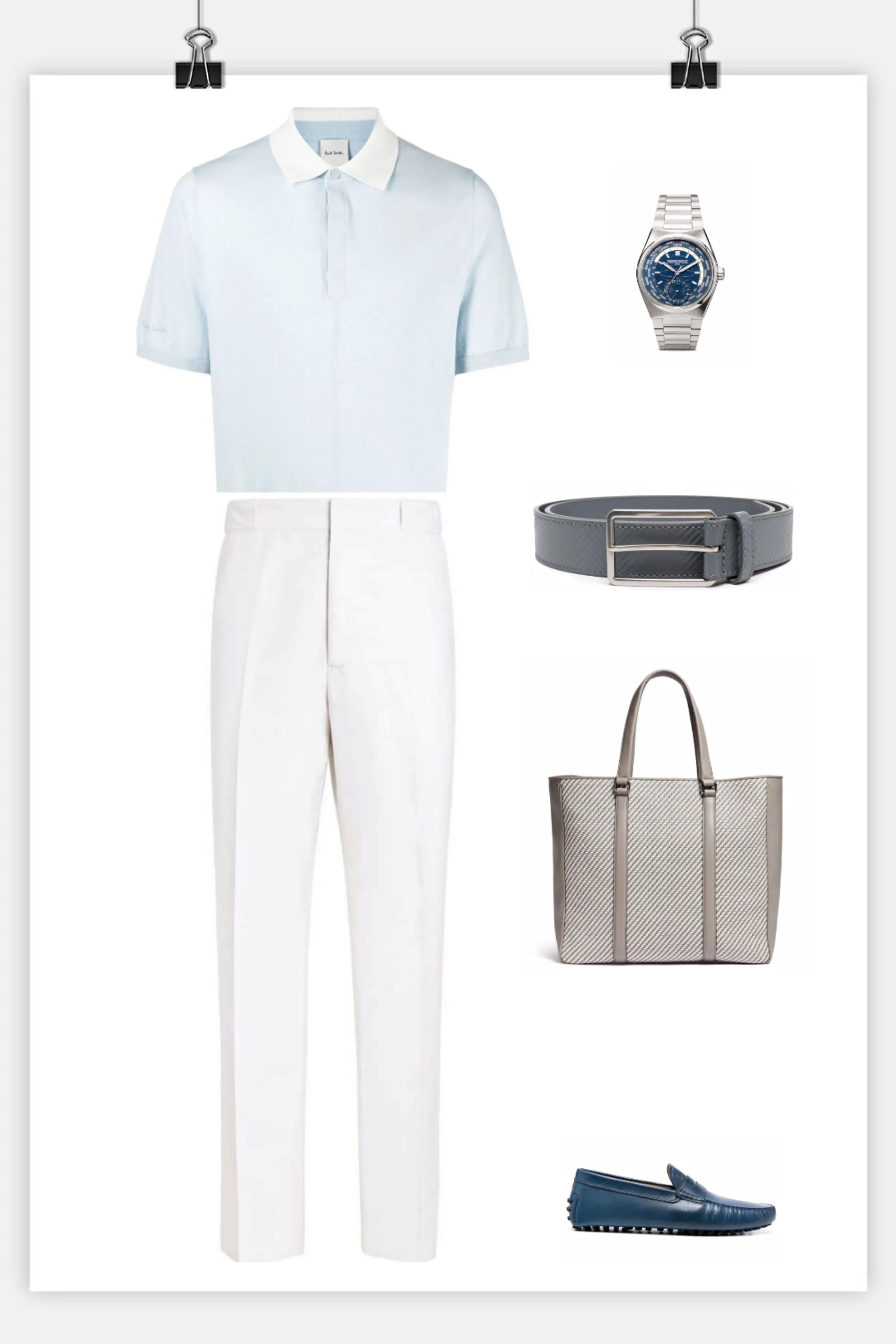 舒适的polo衫最吸引你的点,polo衫淡蓝搭配