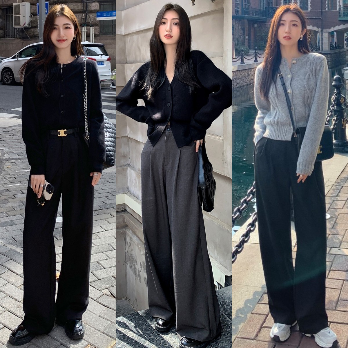 今年流行上短下长穿衣风格,短上衣阔腿裤怎么穿好看