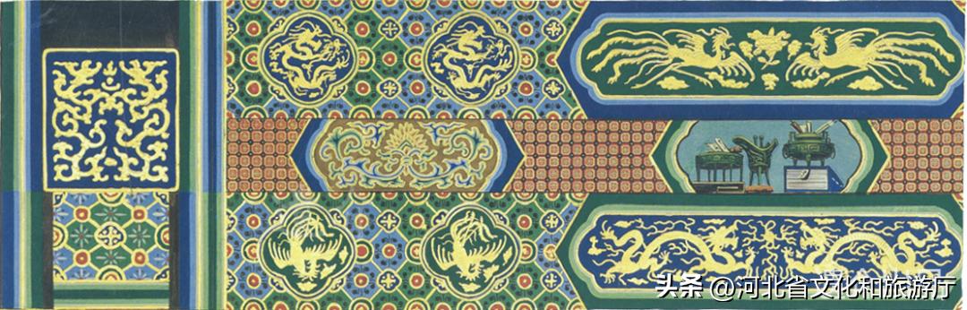 古建筑彩画设计效果图,古建筑彩画所用的颜料