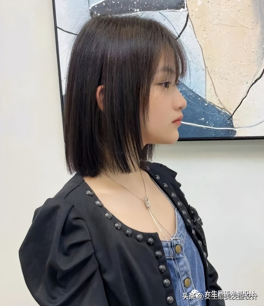 女生又酷又飒齐肩发打理,齐肩短发内扣优雅酷飒发型