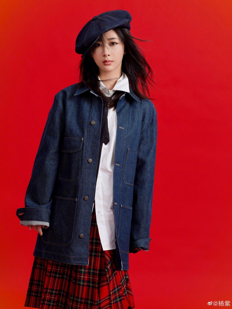 杨紫贝雷帽张艺兴,杨紫同款贝雷帽编发教程