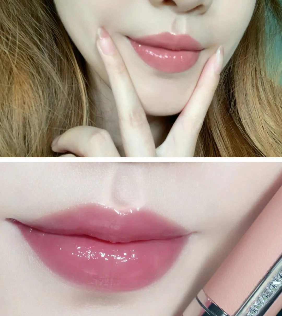 低饱和度嫩粉口红,粉粉嫩嫩的口红学生