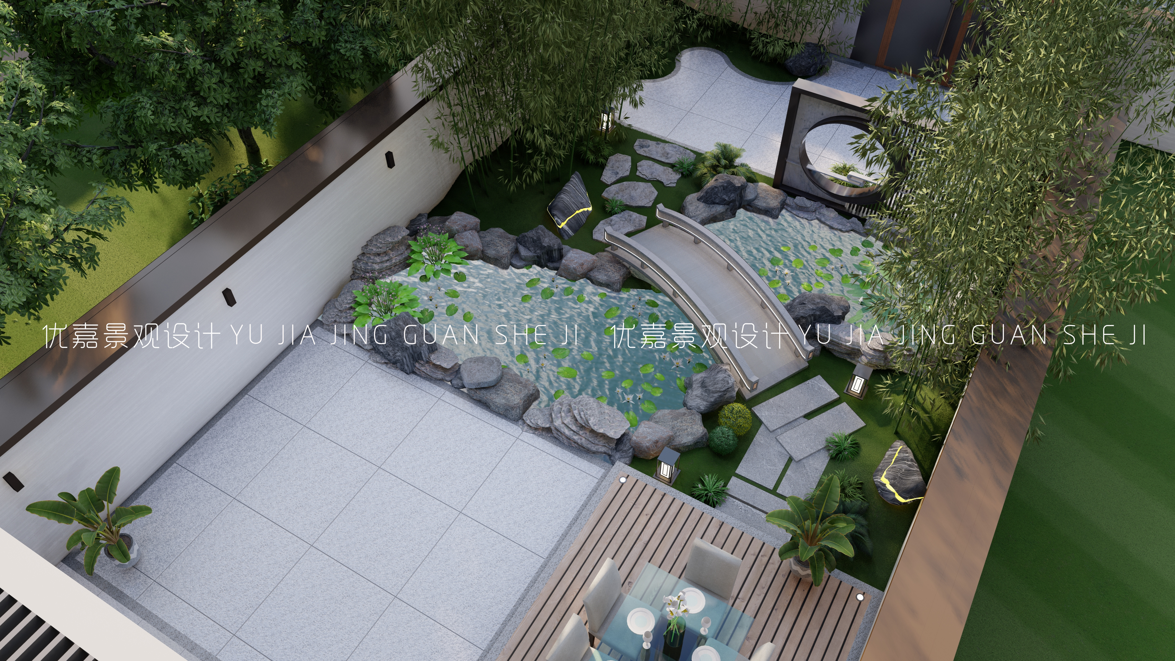 中式禅意庭院效果图,中式禅意小庭院效果图大全