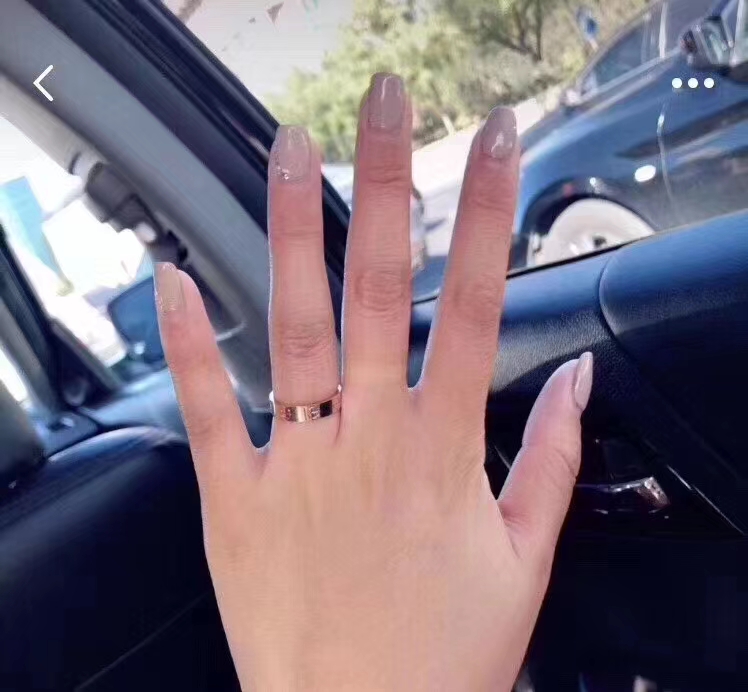 cartier卡地亚love情侣对戒18k玫瑰金,卡地亚对戒款式新款