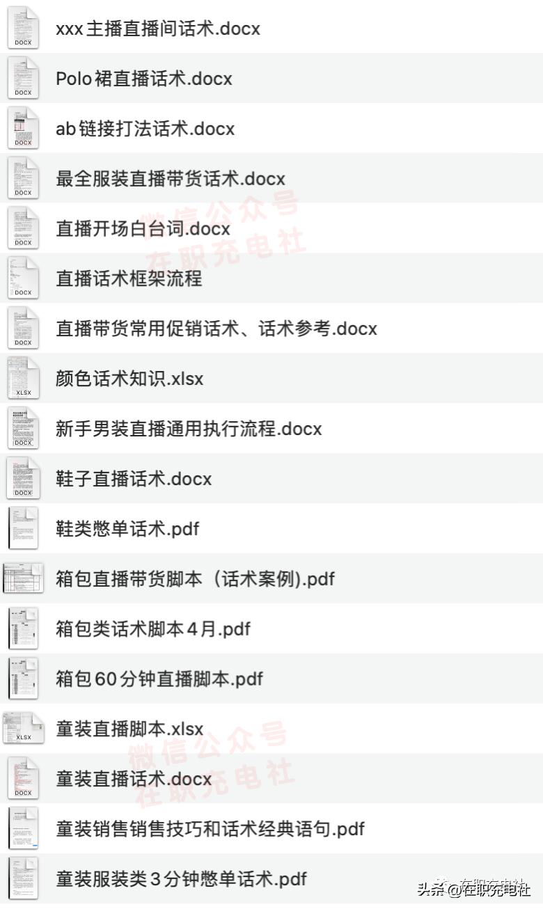 服装服饰电商直播话术脚本与服装文案（120份）