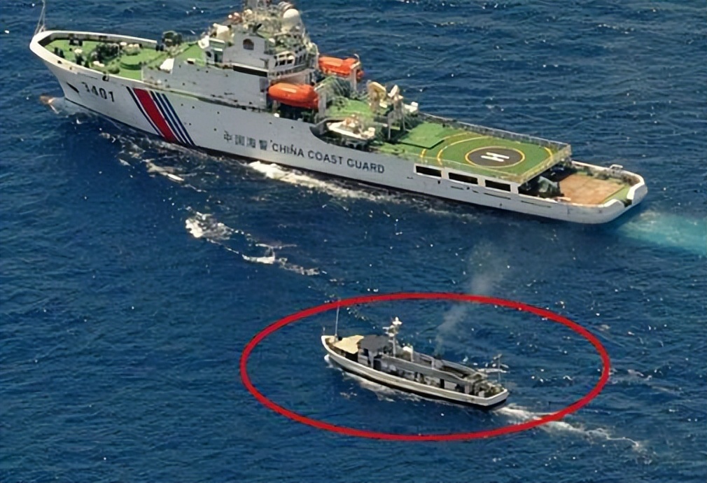 菲律宾海警船被中方依法驱离,中国海警船驱离菲律宾海警船