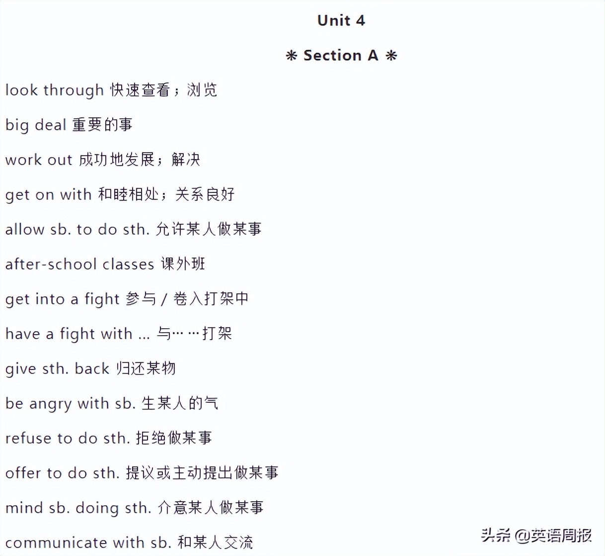 英语固定搭配短语大全初中,初中英语三年级重点单词和语法