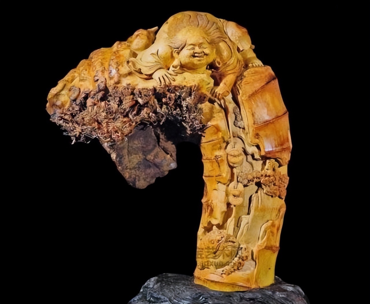 逆天竹根雕变废为宝,竹根雕金蟾这才是真正的变废为宝