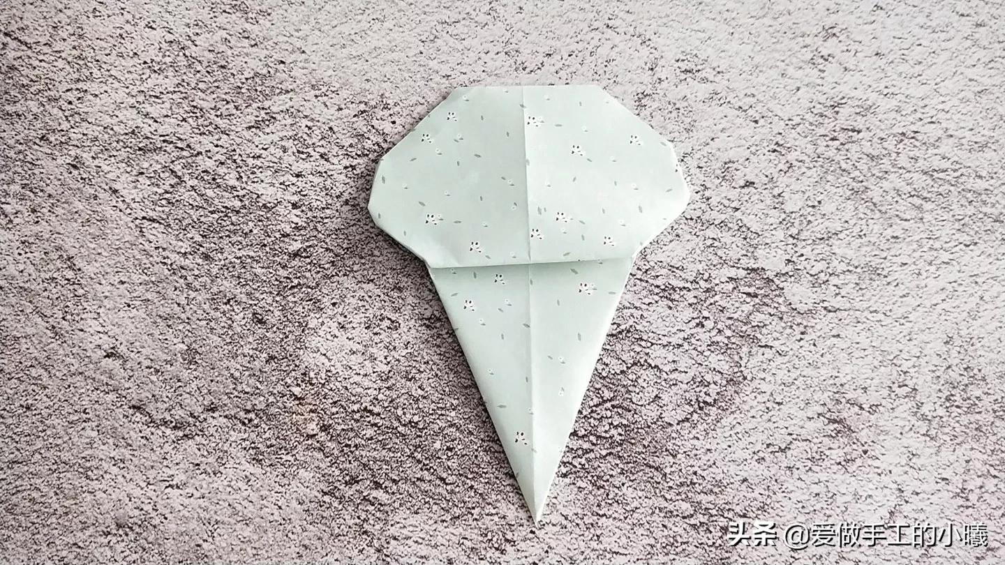 彩纸冰激凌手工超简单,儿童手工折纸冰激凌制作