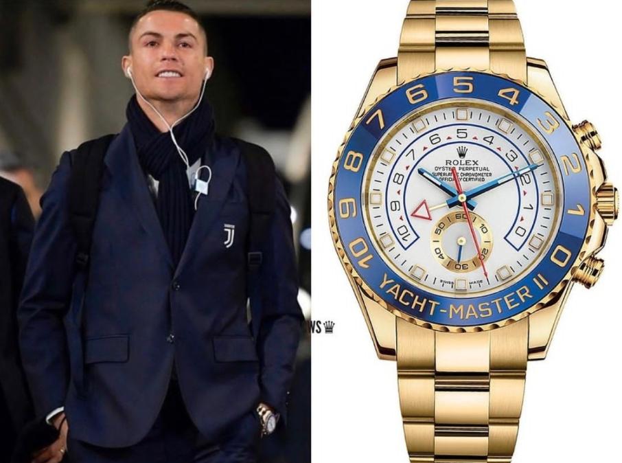 c罗戴800多万的表,c罗晒布加迪威龙
