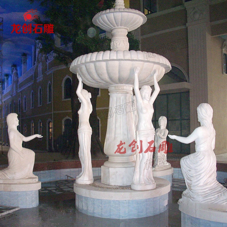 石材雕塑喷泉效果图,不锈钢景观水钵喷泉制作