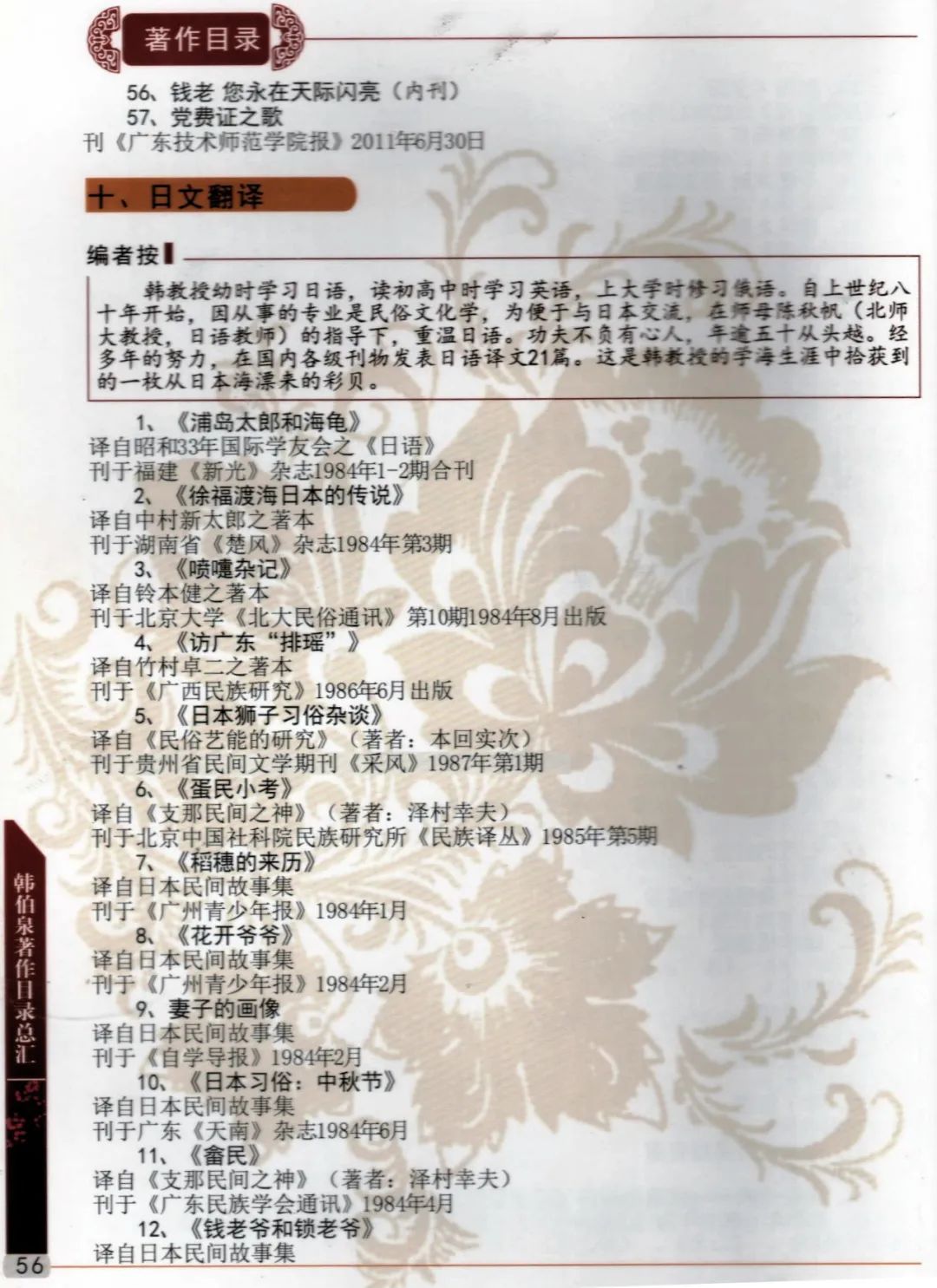 15-广东技术师范大学增城籍韩伯泉教授从教60周年专辑（2012年）