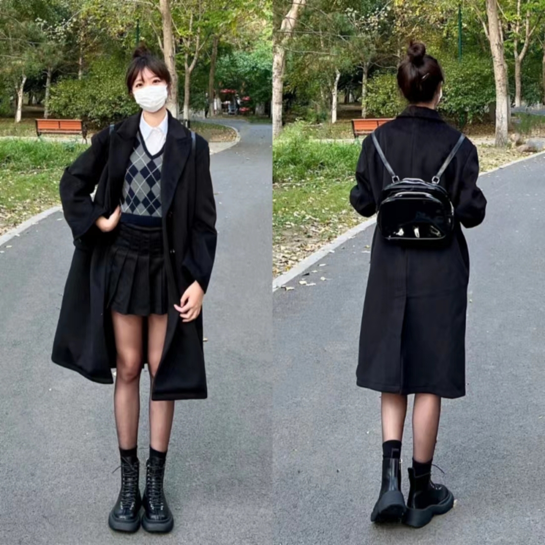 19套长款大衣内搭推荐,层次分明显高显瘦